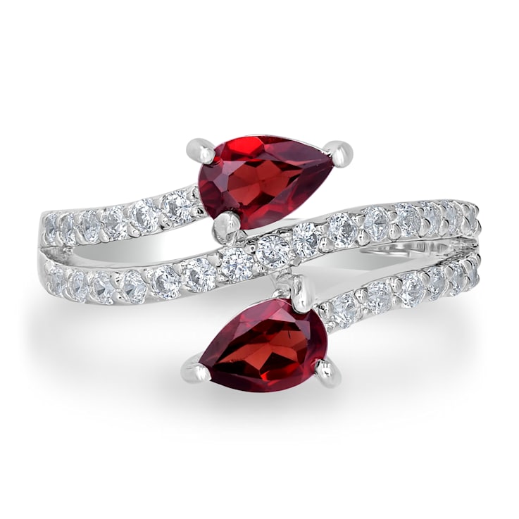 Natural Ruby & CZ Accent Ring | Burton's