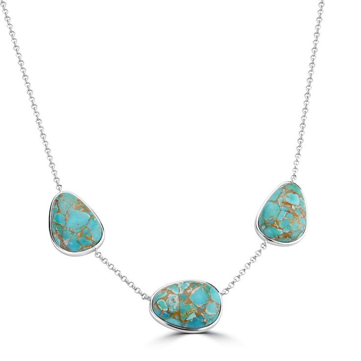 Lika Behar Sweet Sonoran Sunshine Turquoise Station Necklace in Yellow  Gold, 18