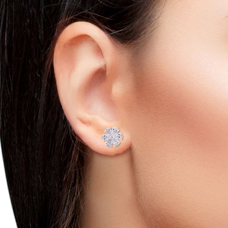 Pear Floral Stud Earrings