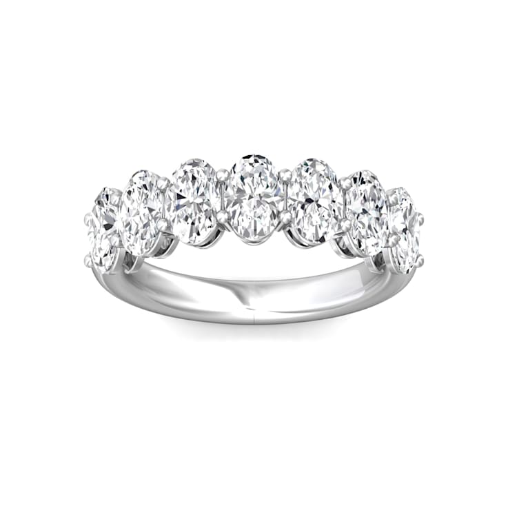 Platinum Oval Lab Grown Diamond Band