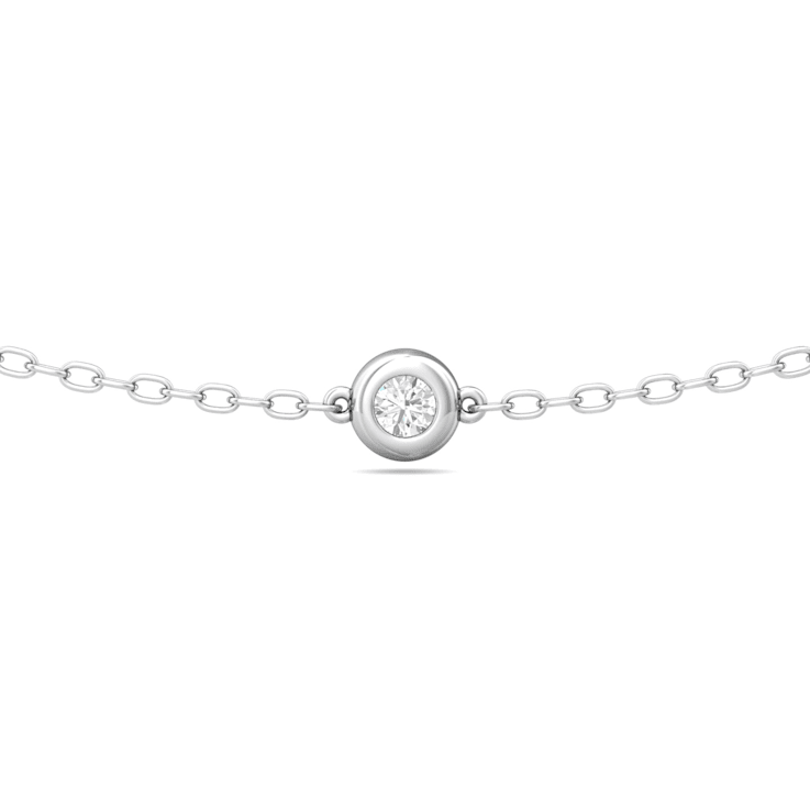14K White Gold 9 Stone Lab Grown Diamond by the Yard 16 Inch Station
Necklace With 2 Inch Extender