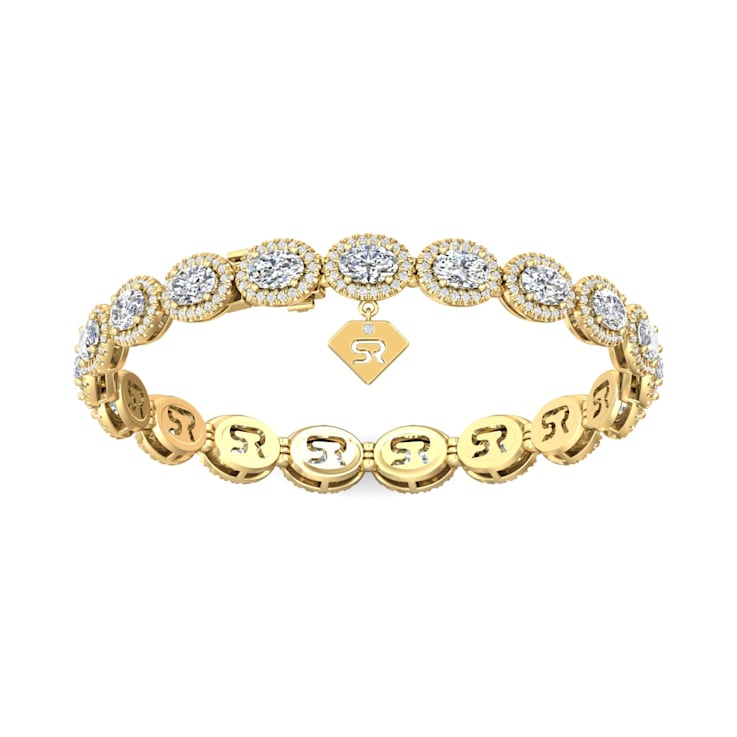 18K Yellow Gold Lab Grown Diamond Bracelet
