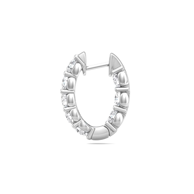 14K Gold Lab Grown Diamond Classic Hoop Earrings 3.35ctw