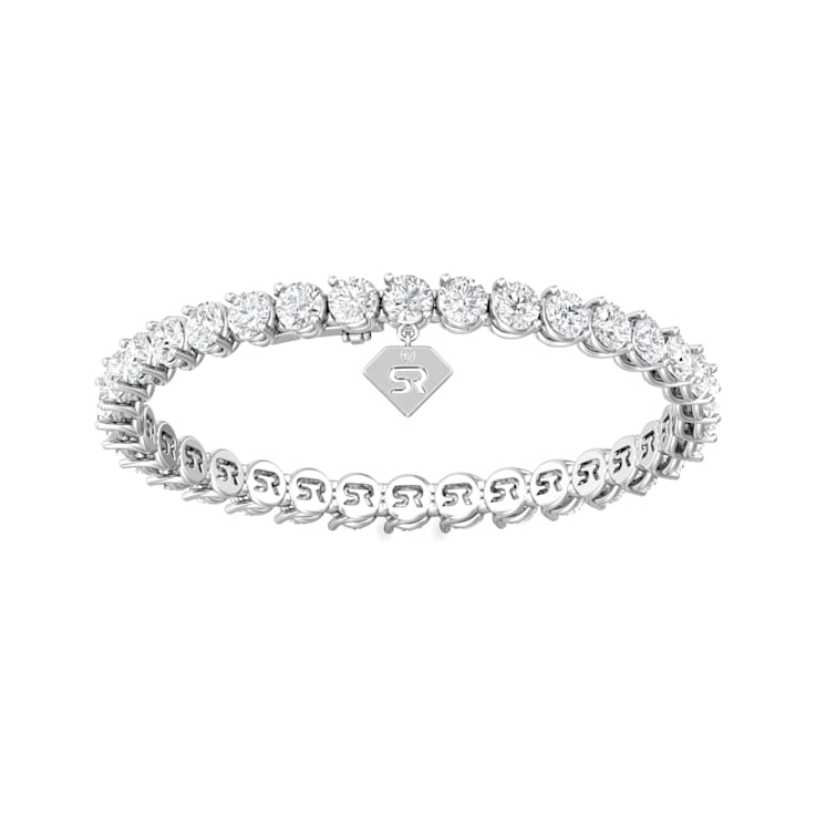 18K White Gold Lab Grown Diamond Tennis Bracelet