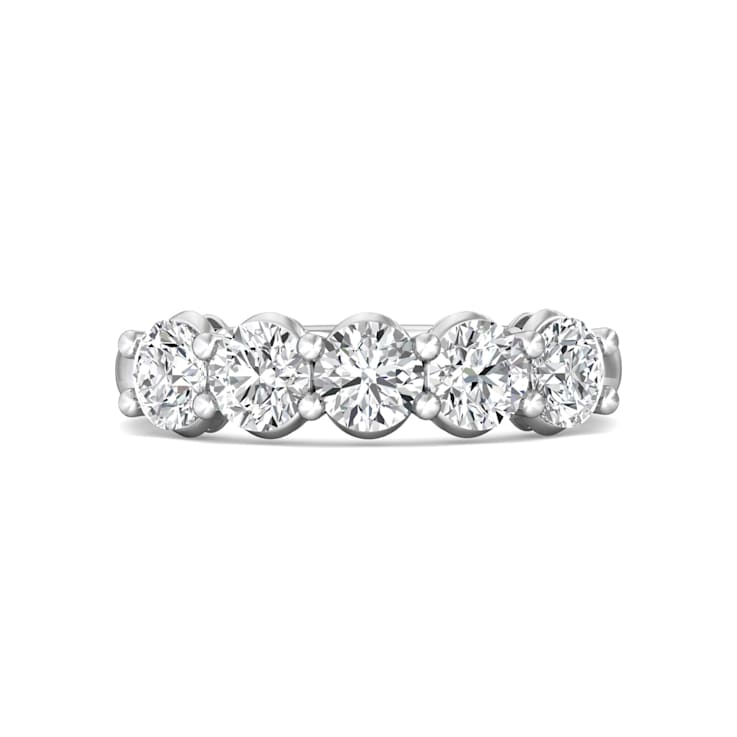 Lab Grown Diamond 5 Stone Shared Prong Band
