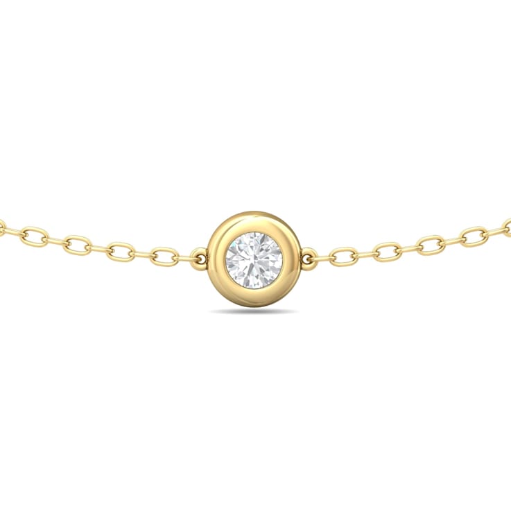 14K Yellow Gold Lab Grown Diamond by the Yard 17 Inch Necklace With 2
Inch Extender