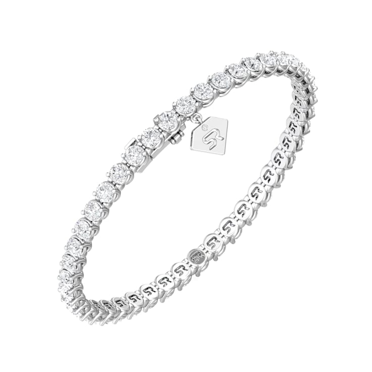 14K White Gold Lab Grown Diamond Tennis Bracelet