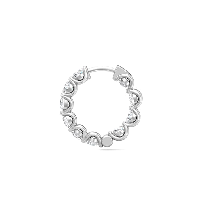 Lab Grown Diamond Classic Hoop Earrings 3.15ctw
