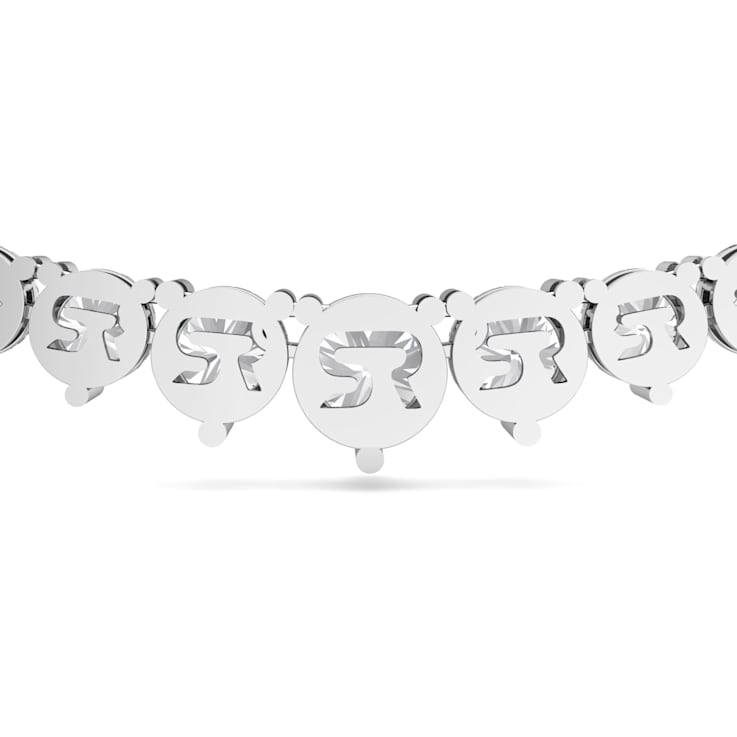 18K White Gold Riviera Lab Grown Diamond 16 Inch Graduated Necklace