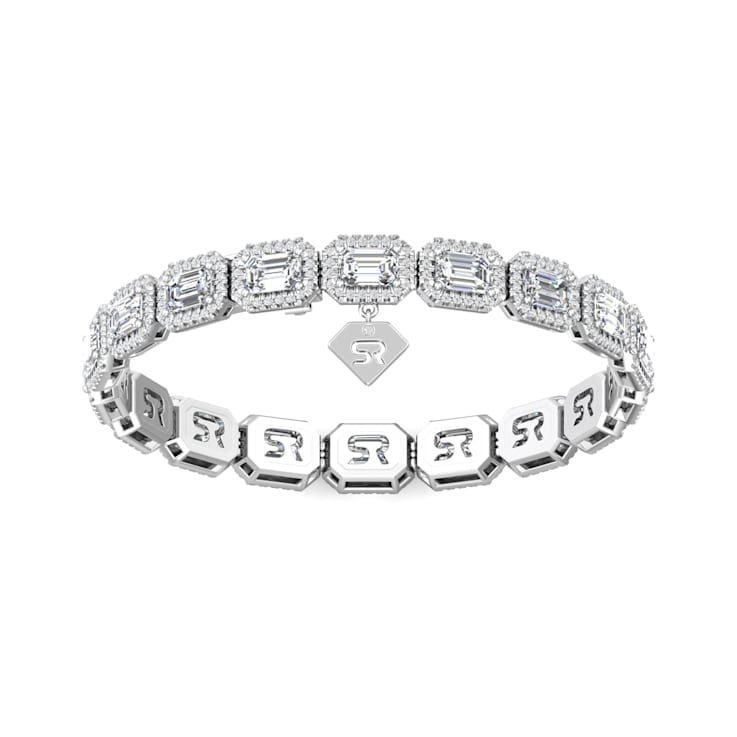 18K White Gold Lab Grown Diamond Bracelet