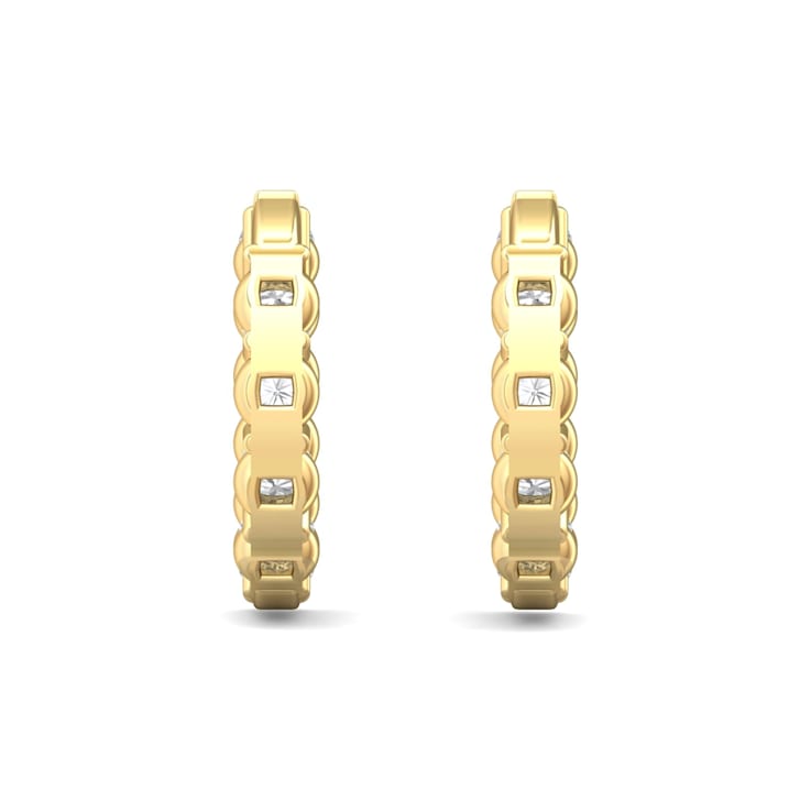 14K Gold Lab Grown Diamond Classic Hoop Earrings 5.20ctw