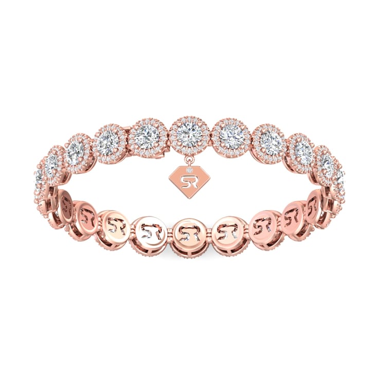 18K Rose Gold Lab Grown Diamond Bracelet