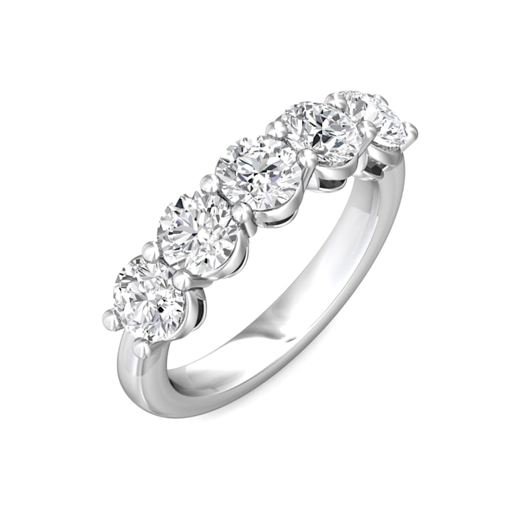 Lab Grown Diamond 5 Stone Shared Prong Band