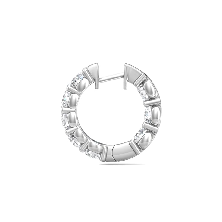 14K Gold Lab Grown Diamond Classic Hoop Earrings 4.15ctw
