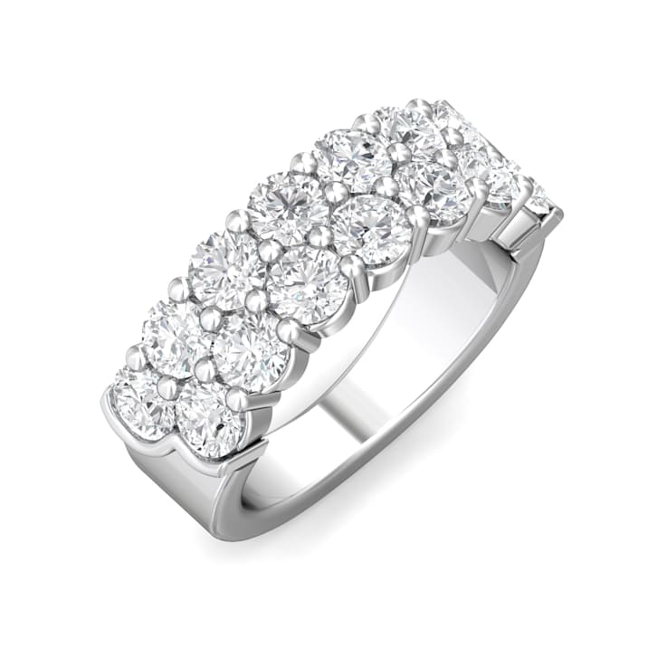 2 Row Shared Prong Lab Grown Diamond Band