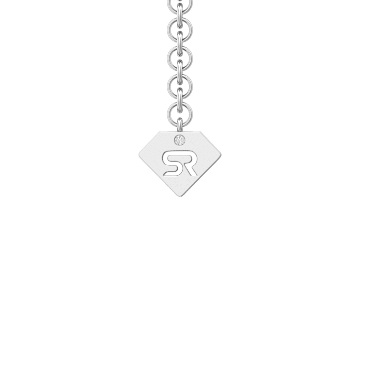 14K White Gold Diamond Cross Pendant