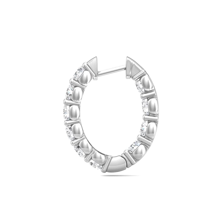 14K Gold Lab Grown Diamond Classic Hoop Earrings 4.20ctw