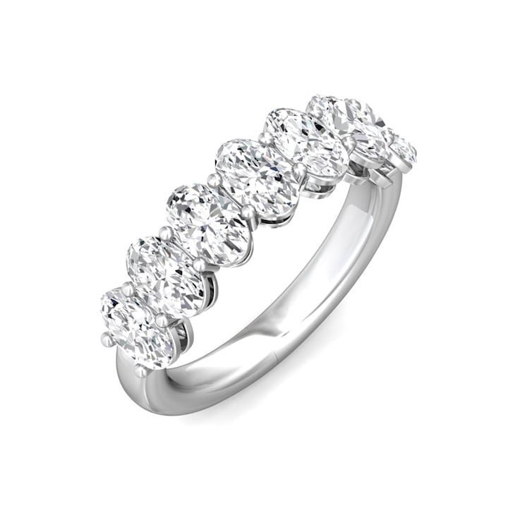 Platinum Oval Lab Grown Diamond Band