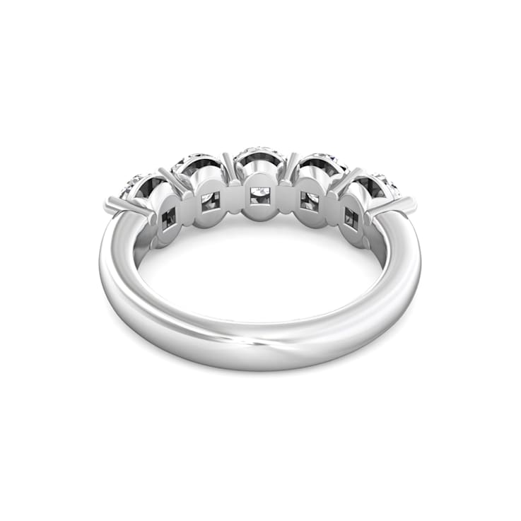 Lab Grown Diamond 5 Stone Shared Prong Band