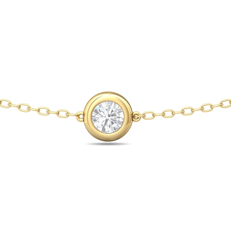 14K Yellow Gold Lab Grown Diamond by the Yard 16 Inch Station Necklace
With 2 Inch Extender