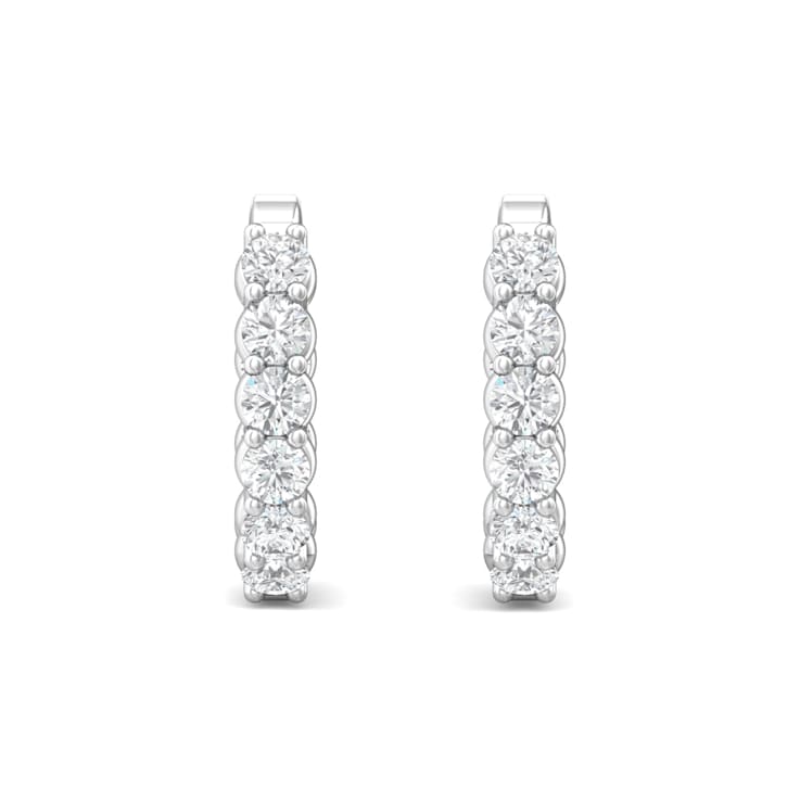 14K Gold Lab Grown Diamond Classic Hoop Earrings 4.20ctw