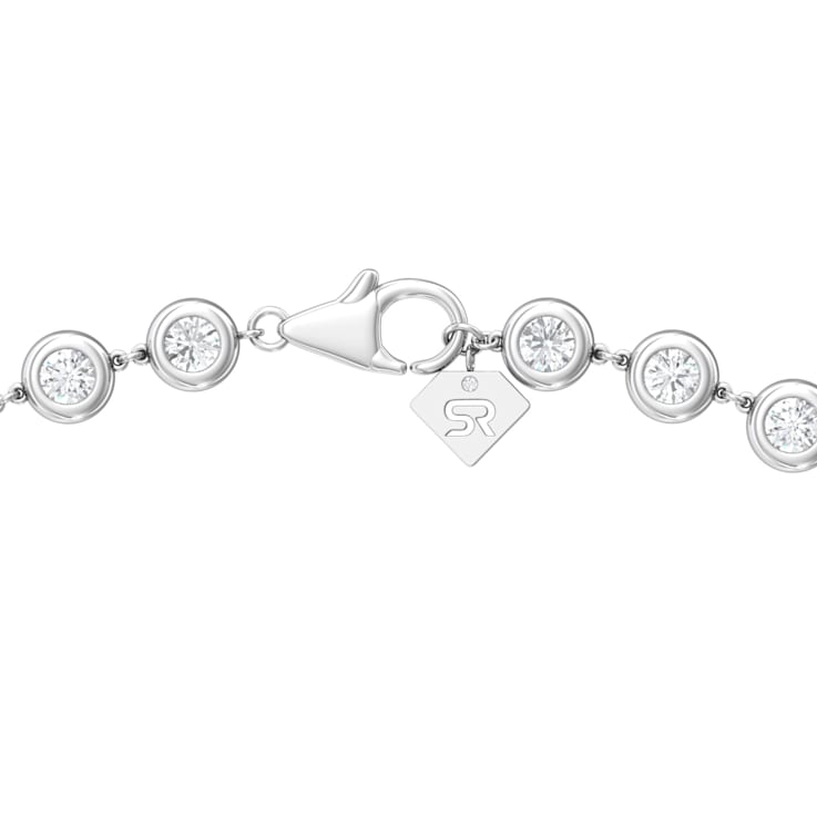 18K Yellow Gold Lab Grown Diamond by the Yard 16 Inch Station Necklace