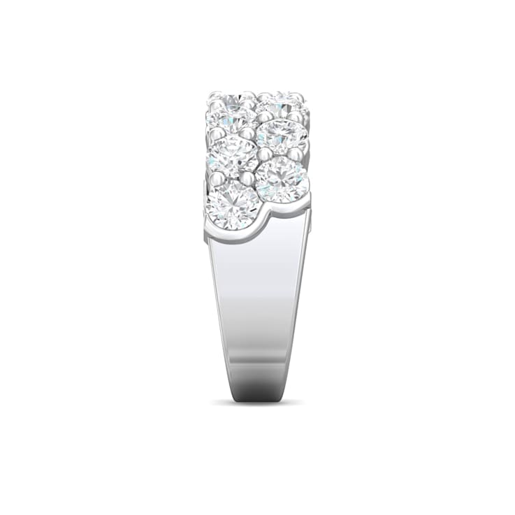 2 Row Shared Prong Lab Grown Diamond Band