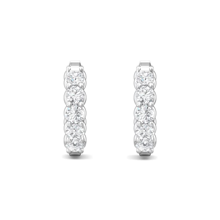 14K Gold Lab Grown Diamond Classic Hoop Earrings 3.75ctw