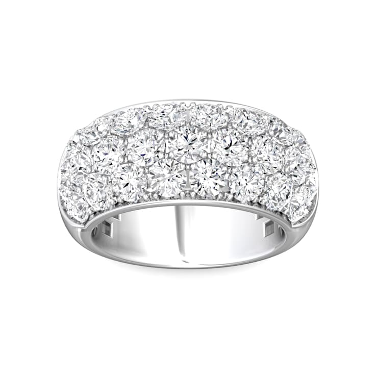 3 Row Lab Grown Diamond Bombay Pavé Band