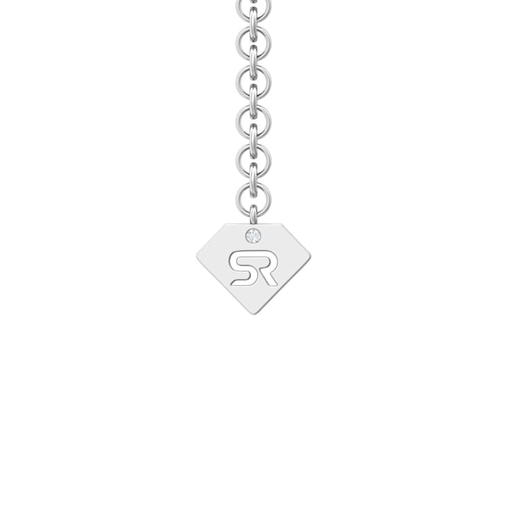 14K White Gold Lab Grown Diamond Cluster Pendant