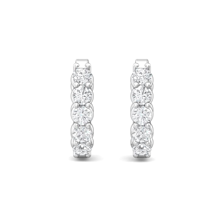 14K Gold Lab Grown Diamond Classic Hoop Earrings 3.35ctw