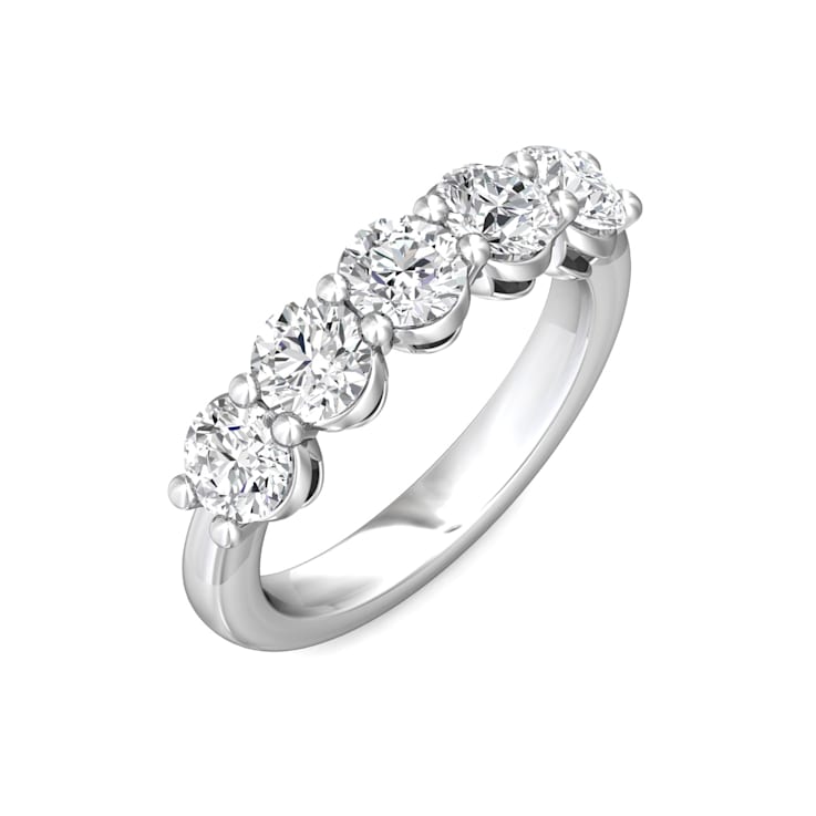 Lab Grown Diamond 5 Stone Shared Prong Band
