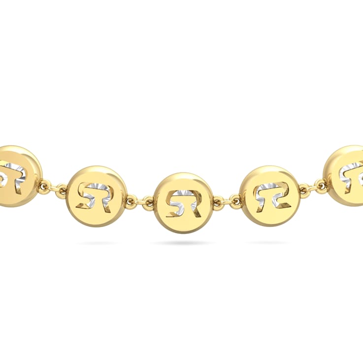 18K Yellow Gold Lab Grown Diamond by the Yard 20 Inch Station Necklace