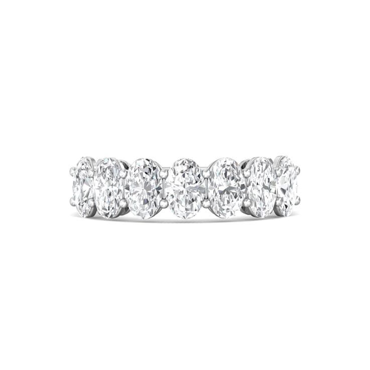 Platinum Oval Lab Grown Diamond Band