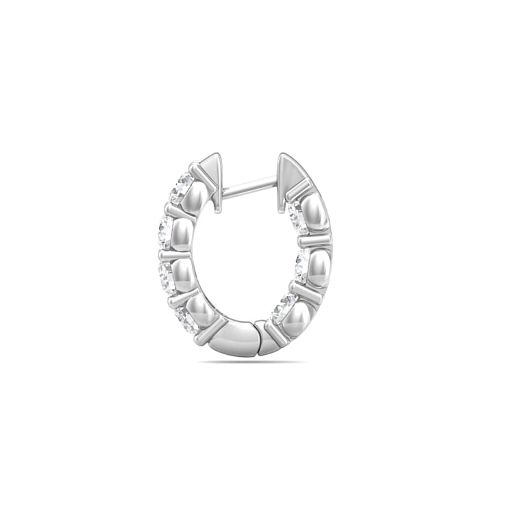 14K Gold Lab Grown Diamond Classic Hoop Earrings 2.90ctw