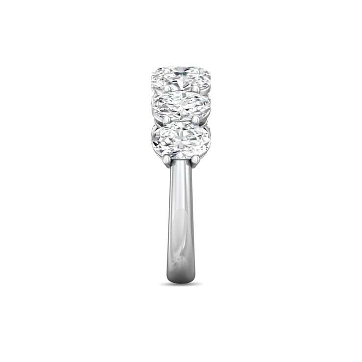 Platinum Oval Lab Grown Diamond Band