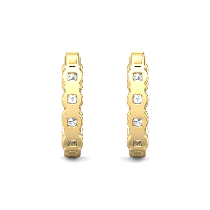 14K Gold Lab Grown Diamond Classic Hoop Earrings 4.20ctw