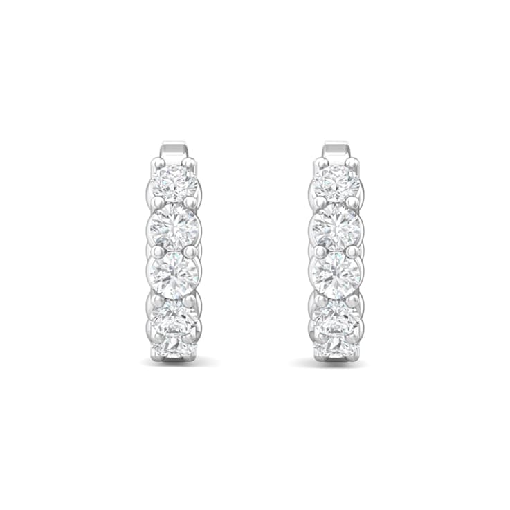 14K Gold Lab Grown Diamond Classic Hoop Earrings 4.15ctw
