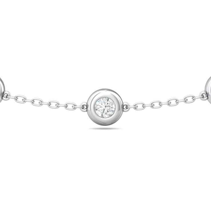 14K Yellow Gold Lab Grown Diamond by the Yard 17 Inch Necklace With 2
Inch Extender