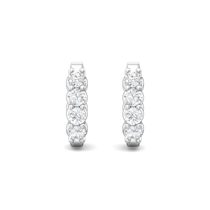 14K Gold Lab Grown Diamond Classic Hoop Earrings 2.90ctw