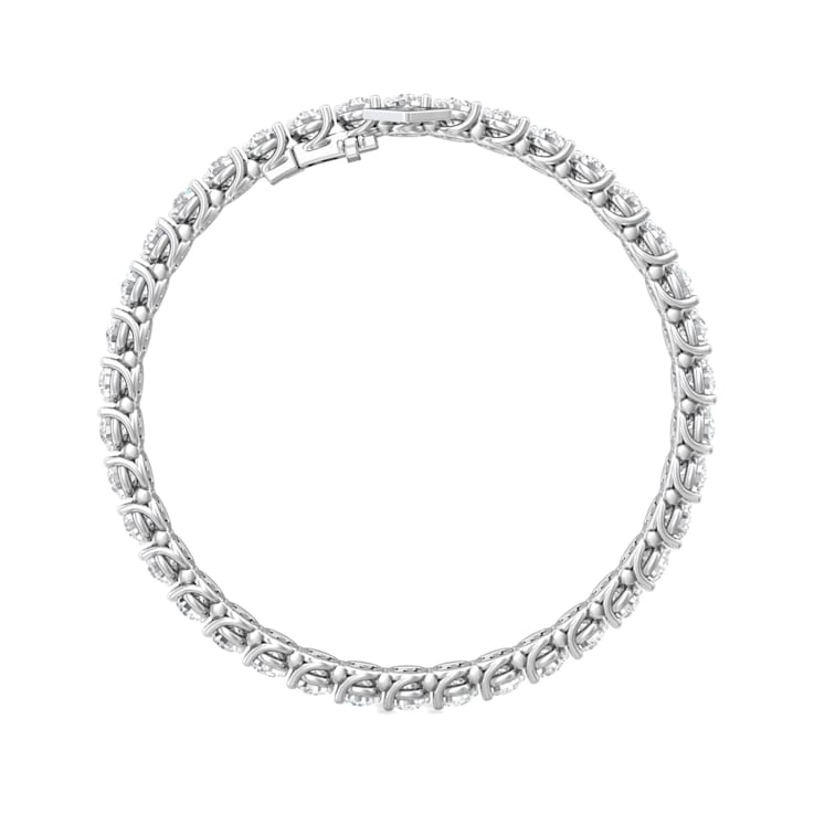 18K White Gold Lab Grown Diamond Tennis Bracelet