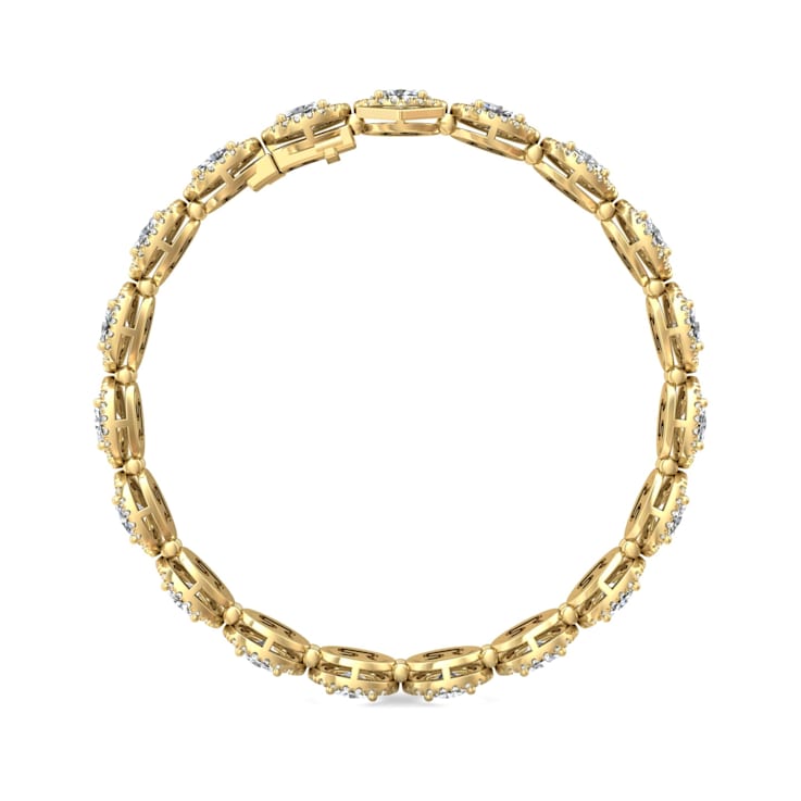 18K Yellow Gold Lab Grown Diamond Bracelet
