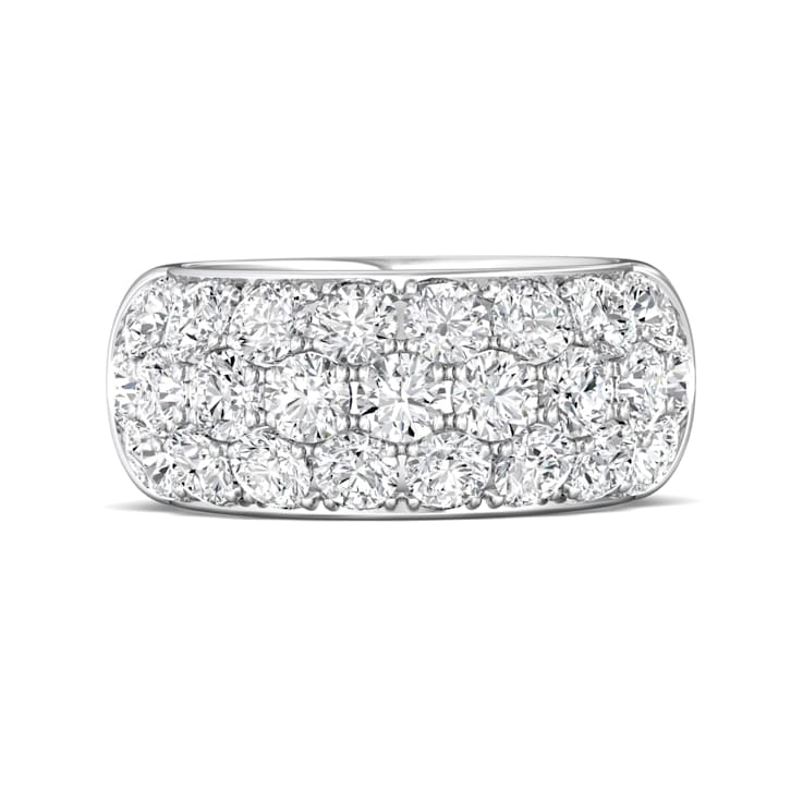 3 Row Lab Grown Diamond Bombay Pavé Band