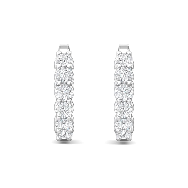 14K Gold Lab Grown Diamond Classic Hoop Earrings 5.20ctw
