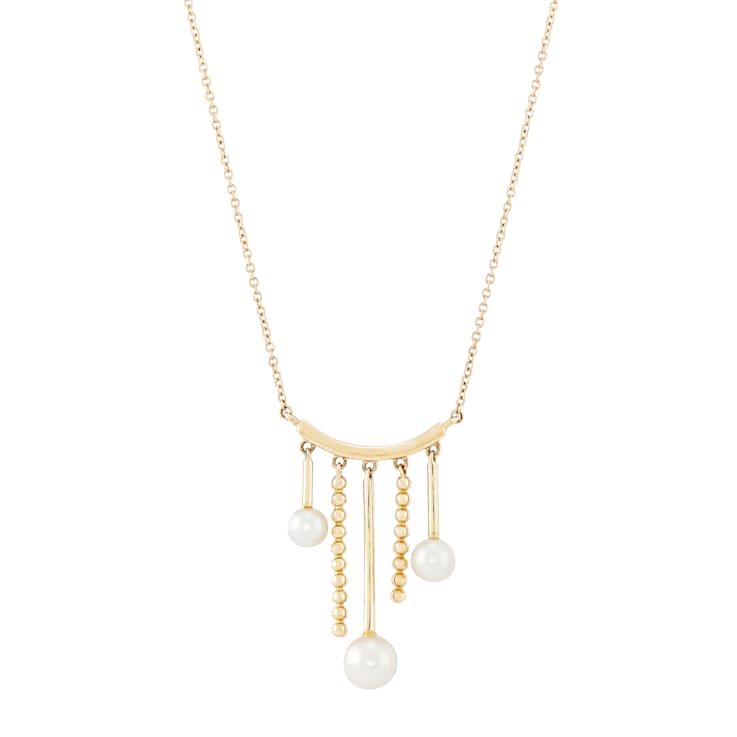 14KT Yellow Gold Fresh Water Pearl Necklace