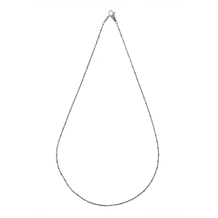Chimento 18K Bamboo Classic Necklace in white gold