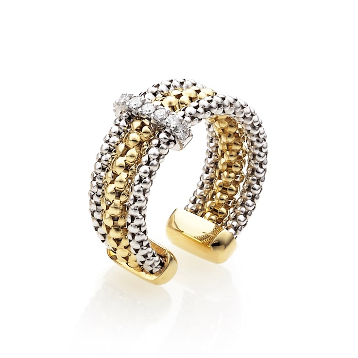 Chimento 18k Ring Stretch Multiple  in white and yellow gold with diamonds