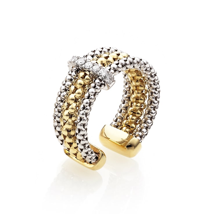 Chimento 18k Ring Stretch Multiple in white and yellow gold with diamonds