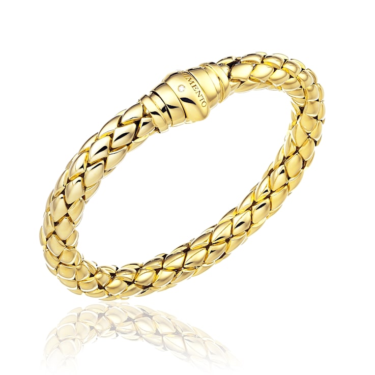 Chimento 18k Bracelet Stretch Classic in yellow gold with diamond accent 131RQC