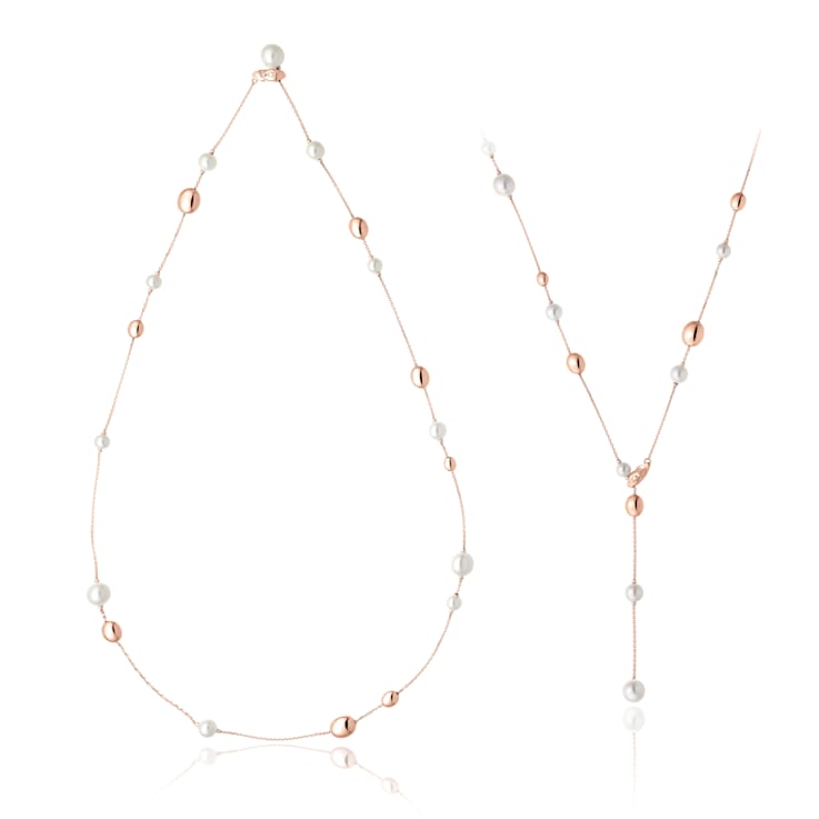 18K Armillas Acqua Pearl Necklace in rose gold and freshwater pearls